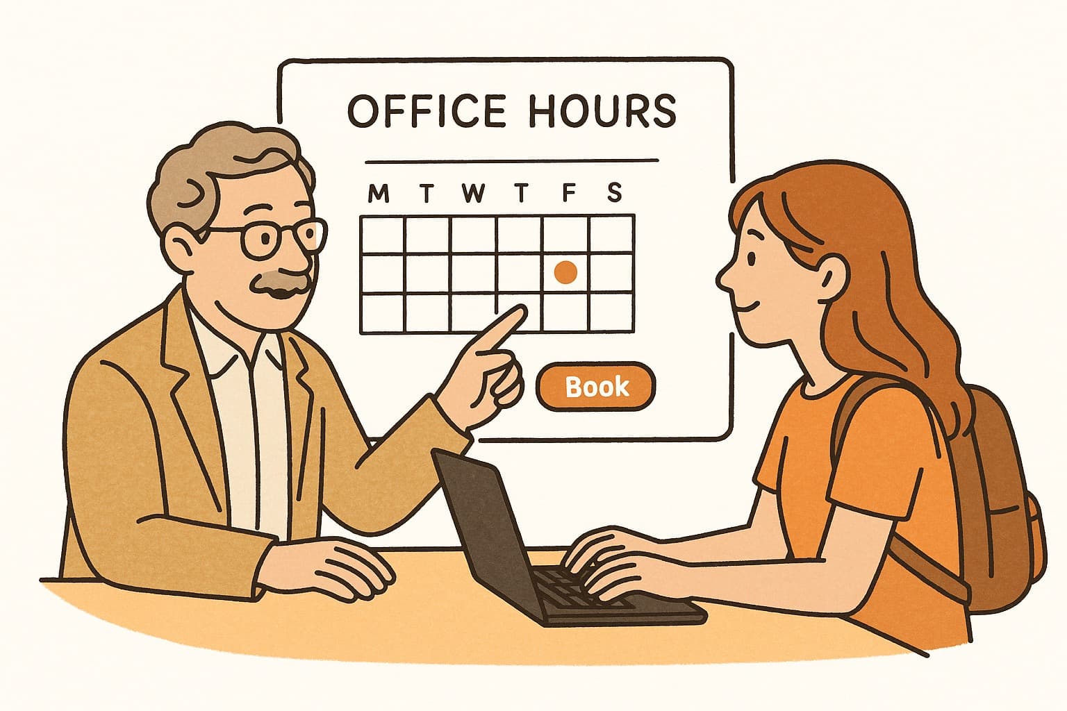 Professor Office Hours Scheduler With No Student Login Required